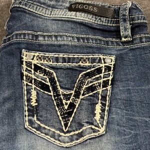 VIGOSS Heritage Fit Bootcut Jeans Heavy Stitch Women S12 L30‎ (inseam 28") Chic